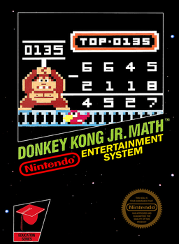 Donkey Kong Jr. no Sansuu Asobi box art for Famicom